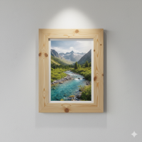 Ramka do obrazu lustra tablicy rustykalna z naturalnymi sękami 50x70