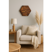 Ręcznie robiony zegar ścienny z drewna sosnowego | Rustykalny styl | Naturalna sosna z sękami