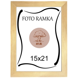Ramka drewniana A5 15x21 sosna naturalna niemalowana (2/1) z nóżką
