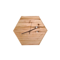 Ręcznie robiony zegar ścienny z drewna sosnowego | Rustykalny styl | Naturalna sosna z sękami