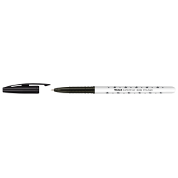 Długopis jednorazowy w gwiazdki - czarny, Superfine