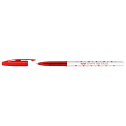 Długopis jednorazowy w gwiazdki - czerwony, Superfine