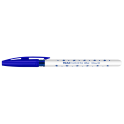 Długopis jednorazowy w gwiazdki - niebieski, Superfine