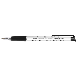 Długopis automatyczny w gwiazdki - czarny, Superfine
