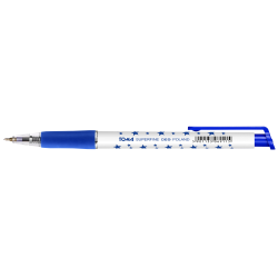 Długopis automatyczny w gwiazdki - niebieski, Superfine