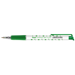Długopis automatyczny w gwiazdki - zielony, Superfine
