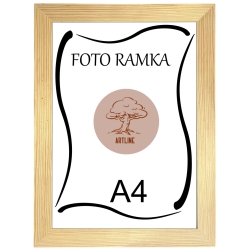 Ramka foto A4 29,7x21 drewniana sosna (2/1) z nóżką