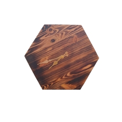 Ręcznie robiony zegar ścienny z drewna sosnowego | Rustykalny styl | Naturalna sosna z sękami opalany